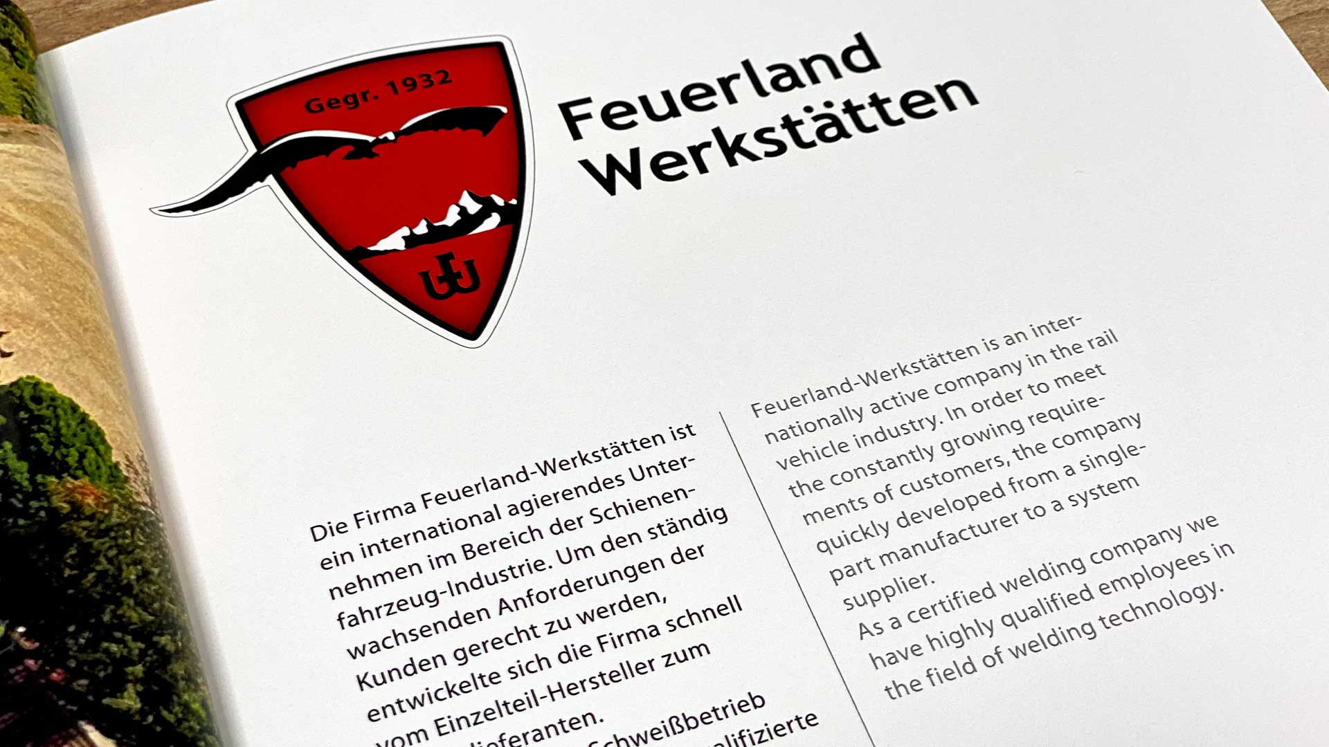 Feuerland Werkstätten Prospekt Editorial